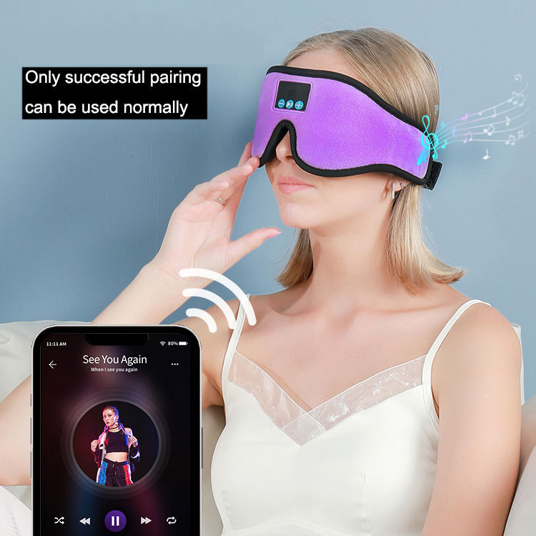 3D Wi-fi Bluetooth 5.0 Music Eye Masks with Washable Headphones for House and Journey Sleeping