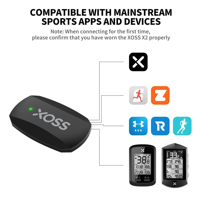 XOSS X2 Wi-fi Coronary heart Fee Monitor Chest Strap - Good Sensor for Health, Swimming, Working, and Biking